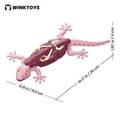 Wall Crawler Gecko, Winktoys Remote Control Toy, Electric Lizard Toy with LED Glowing Eyes, 360° Spin, Animal Toy, Fun Indoor Toy, Gift Idea, Party Toy, Cool Gifts, Family Fun,Christmas