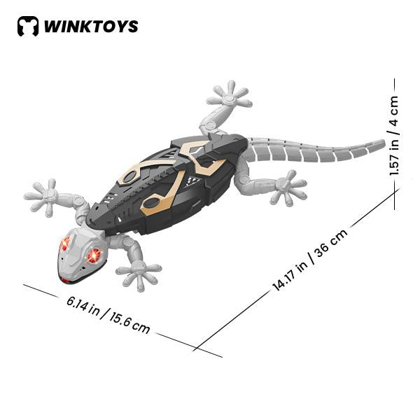 Wall Crawler Gecko, Winktoys Remote Control Toy, Electric Lizard Toy with LED Glowing Eyes, 360° Spin, Animal Toy, Fun Indoor Toy, Gift Idea, Party Toy, Cool Gifts, Family Fun,Christmas