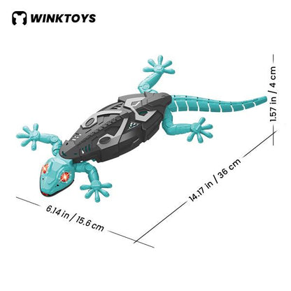 Wall Crawler Gecko, Winktoys Remote Control Toy, Electric Lizard Toy with LED Glowing Eyes, 360° Spin, Animal Toy, Fun Indoor Toy, Gift Idea, Party Toy, Cool Gifts, Family Fun,Christmas