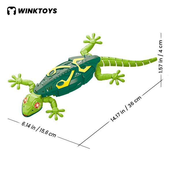Wall Crawler Gecko, Winktoys Remote Control Toy, Electric Lizard Toy with LED Glowing Eyes, 360° Spin, Animal Toy, Fun Indoor Toy, Gift Idea, Party Toy, Cool Gifts, Family Fun,Christmas